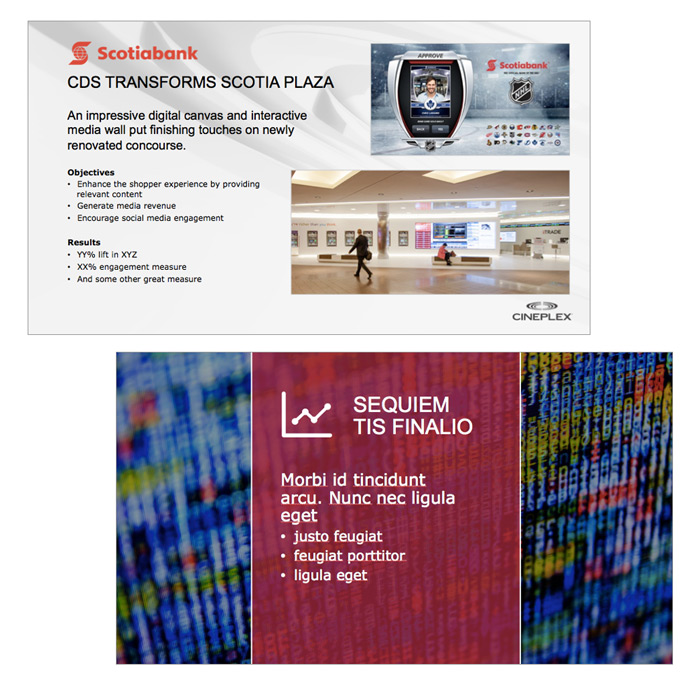 Brand Strategy and credentials presentation for Cineplex Digital Solutions