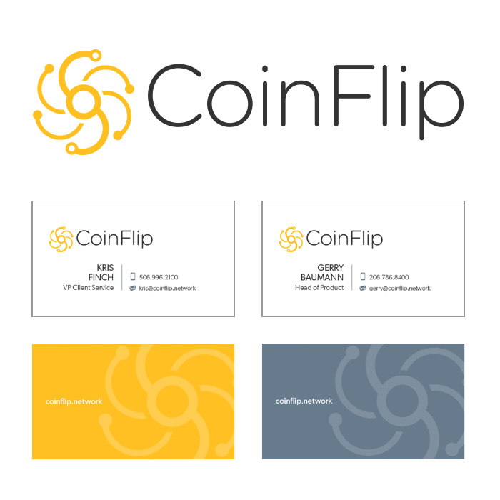 Brand identity, collateral design and content creation for CoinFlip