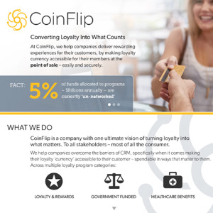 Brand identity, collateral design and content creation for CoinFlip