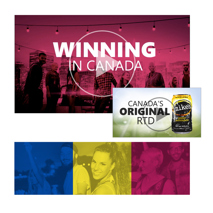 Sales presentation for Labatt National Sales Meeting. Theme, design, scripts and video creation.