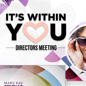 Designs of various Mary Kay annual event seminars