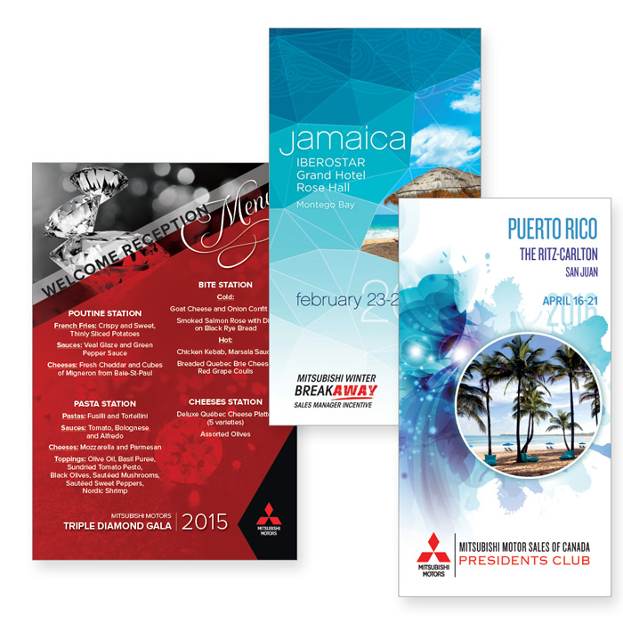 Design of several Mitsubishi Conferences – speaker support and event collateral