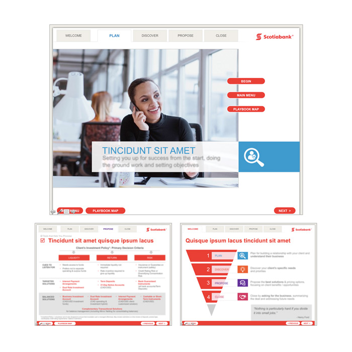 Design UX and content for interactive training modules for employees