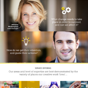 Responsive design prototype of multi-phase agency website